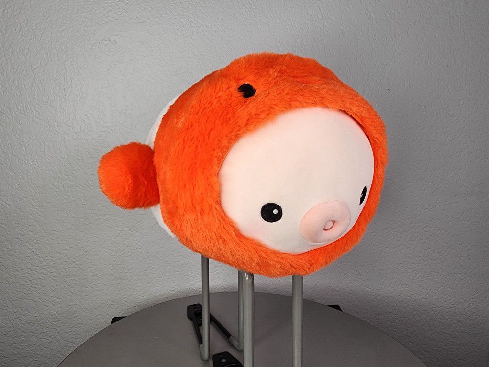 14" Takashoji Octopus In Orange Clown Fish Costume Plush