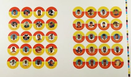 1992 JKA Baseball Card Disc Uncut Sheet of 40 ^ Ryan ^ Sandberg Biggio Ripken Jr. Ect!!!