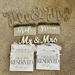 Wedding And/Or Reception Signs 