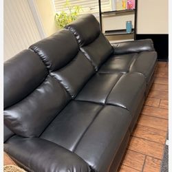 Black Leather Recliner 