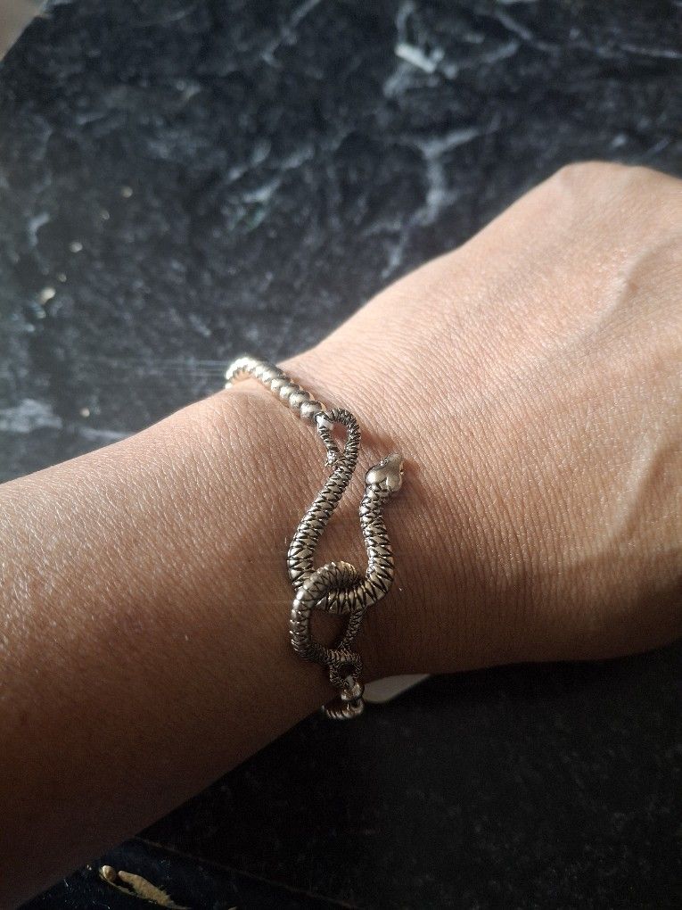 Snake Beaded Stretchable Bracelet