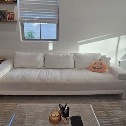 CB2 Camden White Modern Couch - Normal Wear
