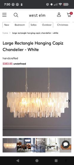 Rectangle Hanging Capiz Large