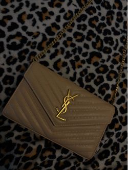 Beige and gold purse
