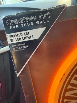 Framed art with led lights