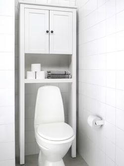 White Over-the-Toilet Storage Cabinet