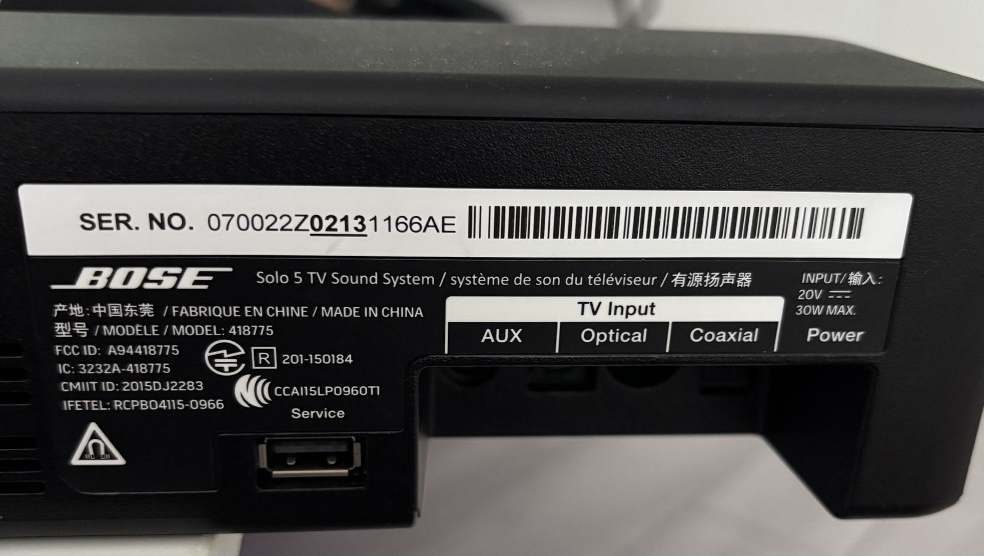 BOSE Solo 5 Soundbar