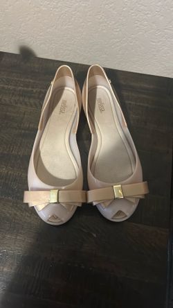 Beige and Gold Woman Melissa Shoes Size 5