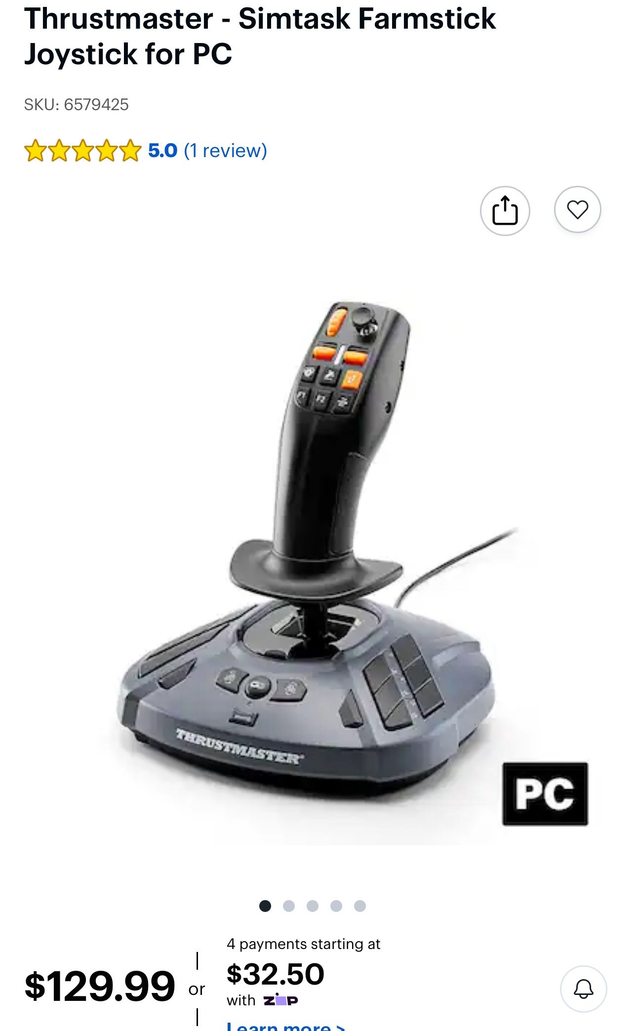 Thrustmaster - Simtask Farmstick Joystick for PC