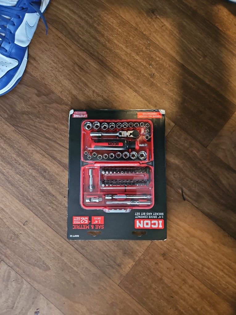 Icon 1/4 Drive Compact Socket And Bit Set 
