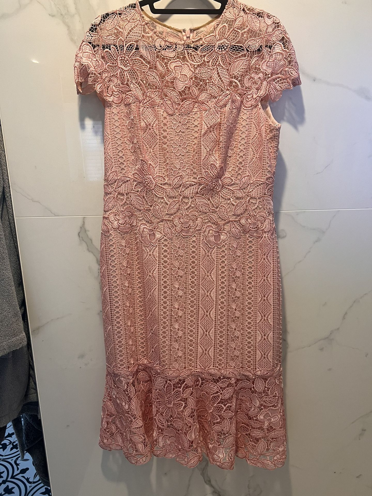 Dress Tadashi Shoji Lace Dress 14, Pink Dress Tadashi Shoji Lace Dress 14, Pink