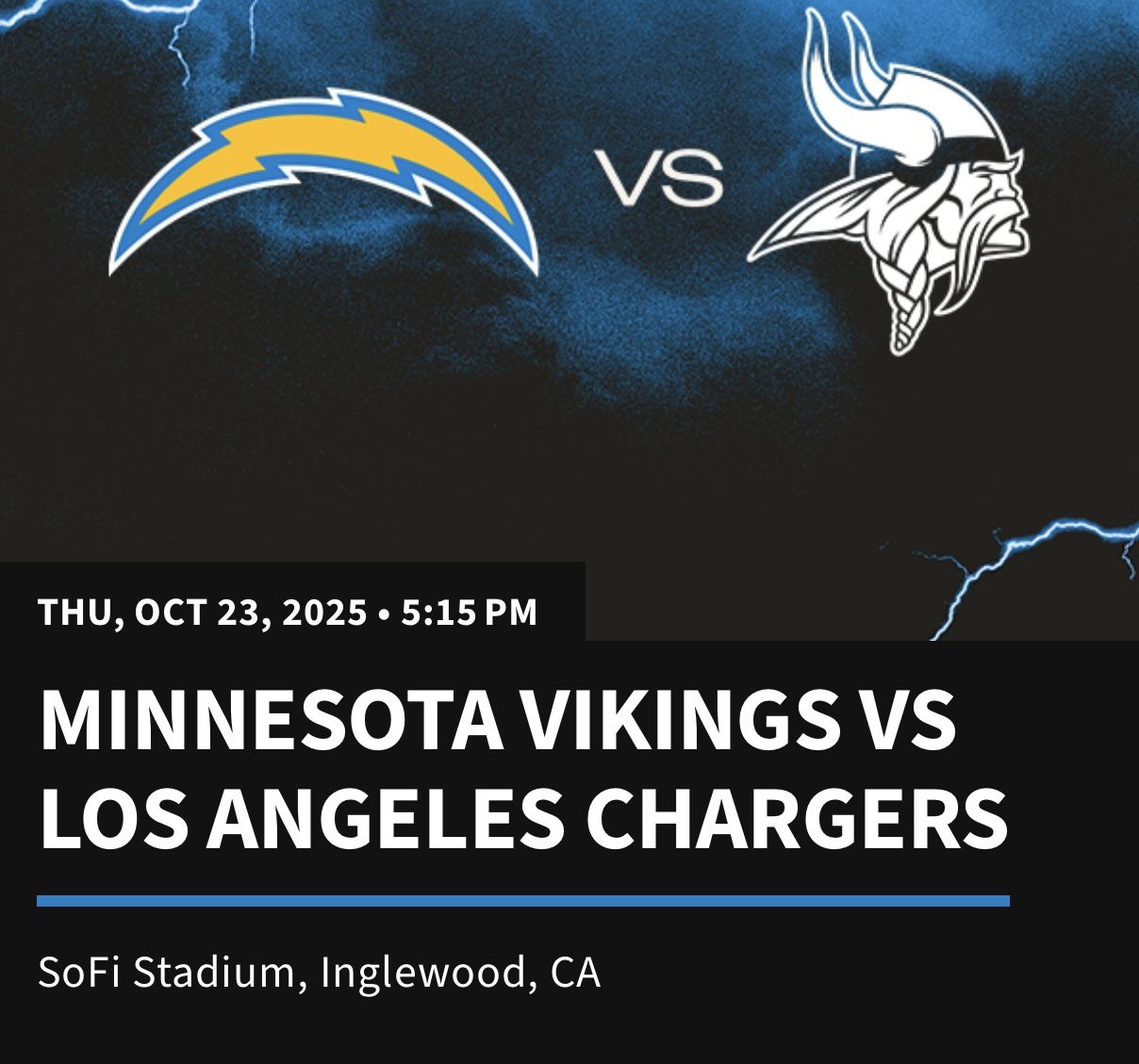 Chargers Vs Vikings TNF