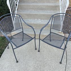 2 Solid Steel Chairs