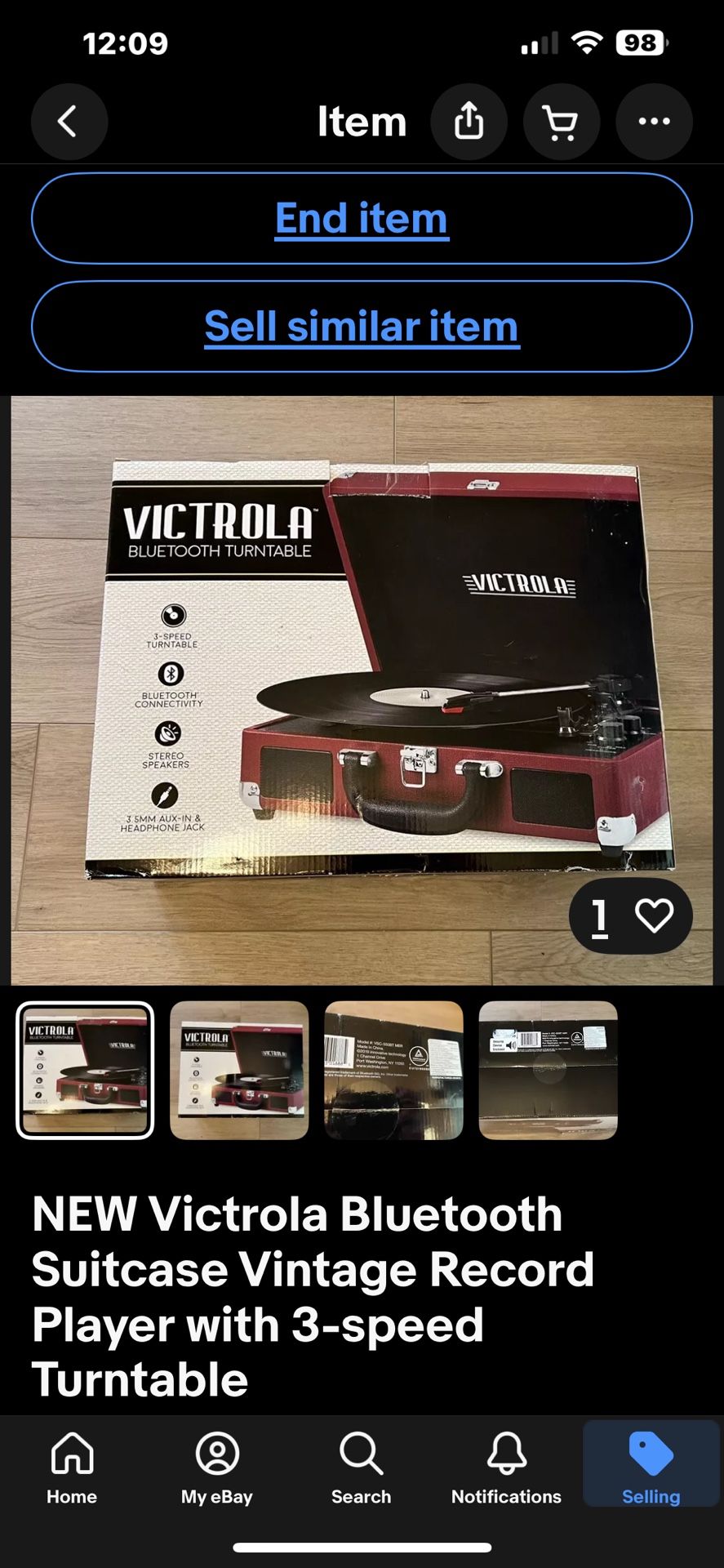 NEW Victrola Bluetooth Suitcase Vintage Record Player with 3-speed Turntable