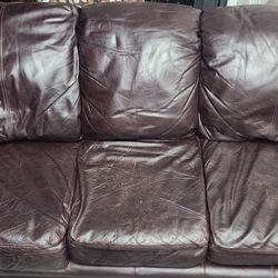 Brown Leather Couch
