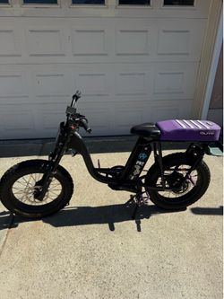 Radrunner ebike emoto electric bike modded with Area 13 controller Magura MT5 brakes upgraded shocks