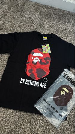 RED CAMO BAPE SHIRT BLACK
