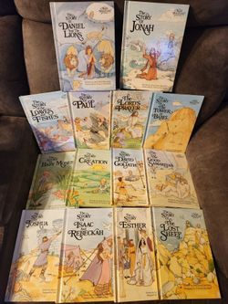 Alice in Bibleland 14 Book Lot Grolier Christian Picture Book Esther Psalms 1989