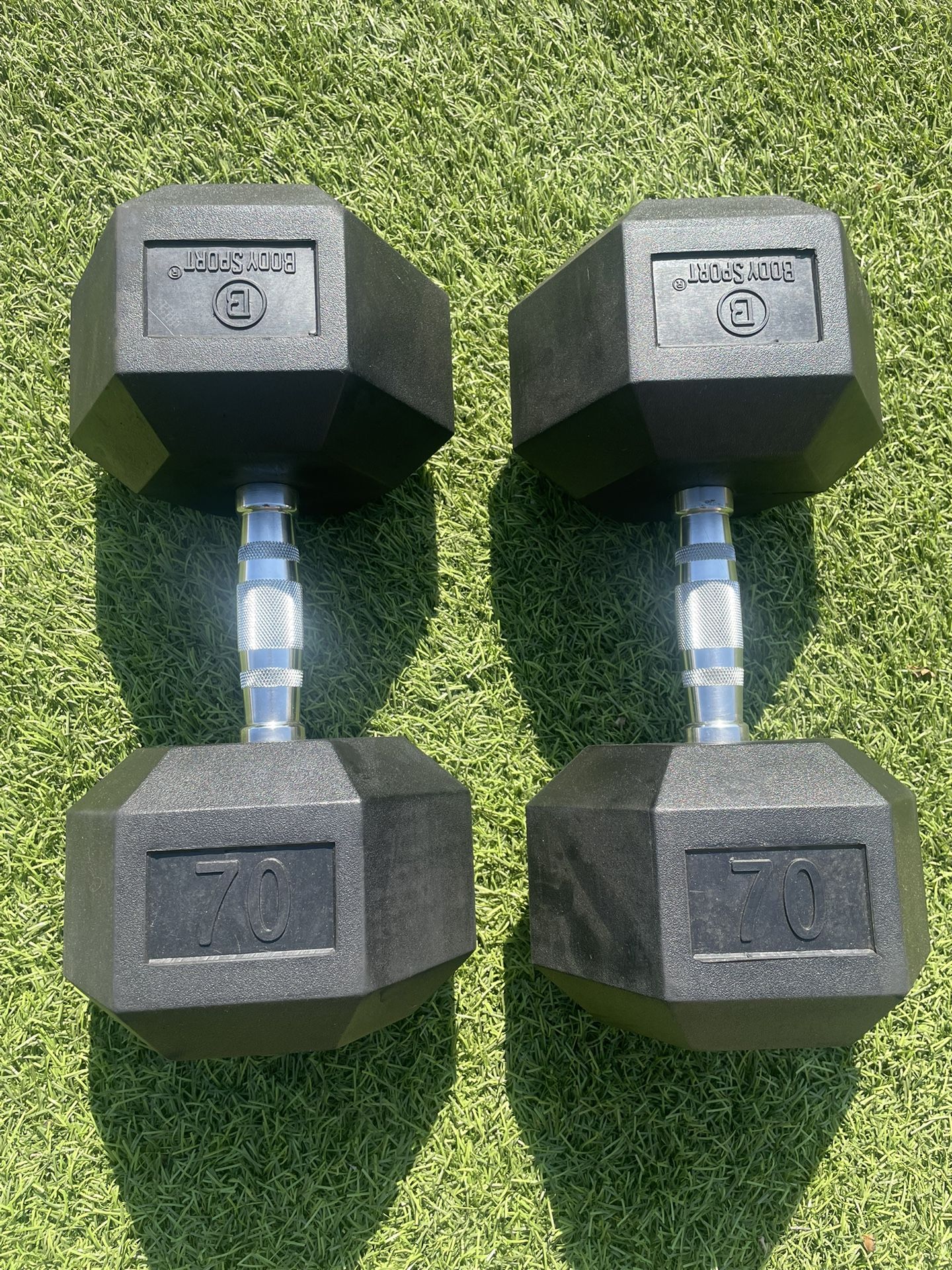 Body Sport 70lbs Dumbbells