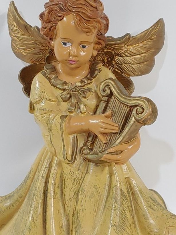 Vintage Made In Italy Plastic Angel Tree Topper