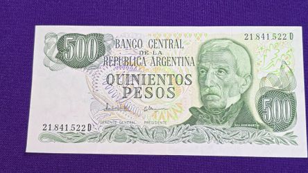 Argentina 500 Pesos uncirculated Banknote Argentinian Currency