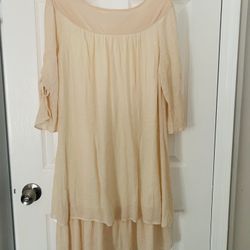 Light Butter Color Soft Long Suit Too Size Small 