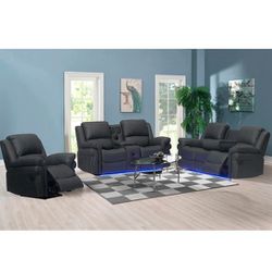 RECLINERS SOFA SET 3PCS// SOLD SEPARATELY TOO 