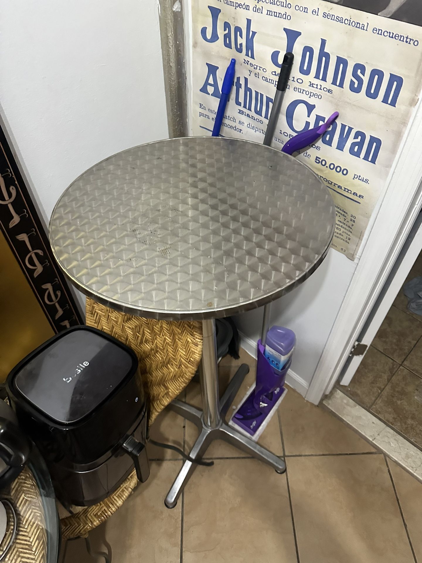 Silver Bistro Table