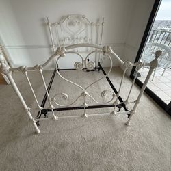 Iron Headboard, And Footboard With Bedframe