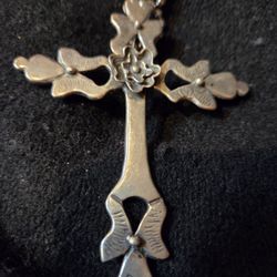 vintage sterling silver 3" cross