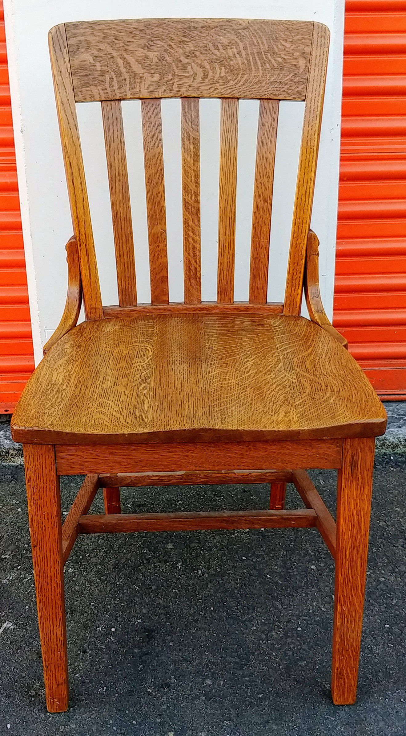Antique Solid Oak Desk Chair