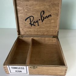 Ray Ban Sunglasses Havana Wooden Storage Case Box
