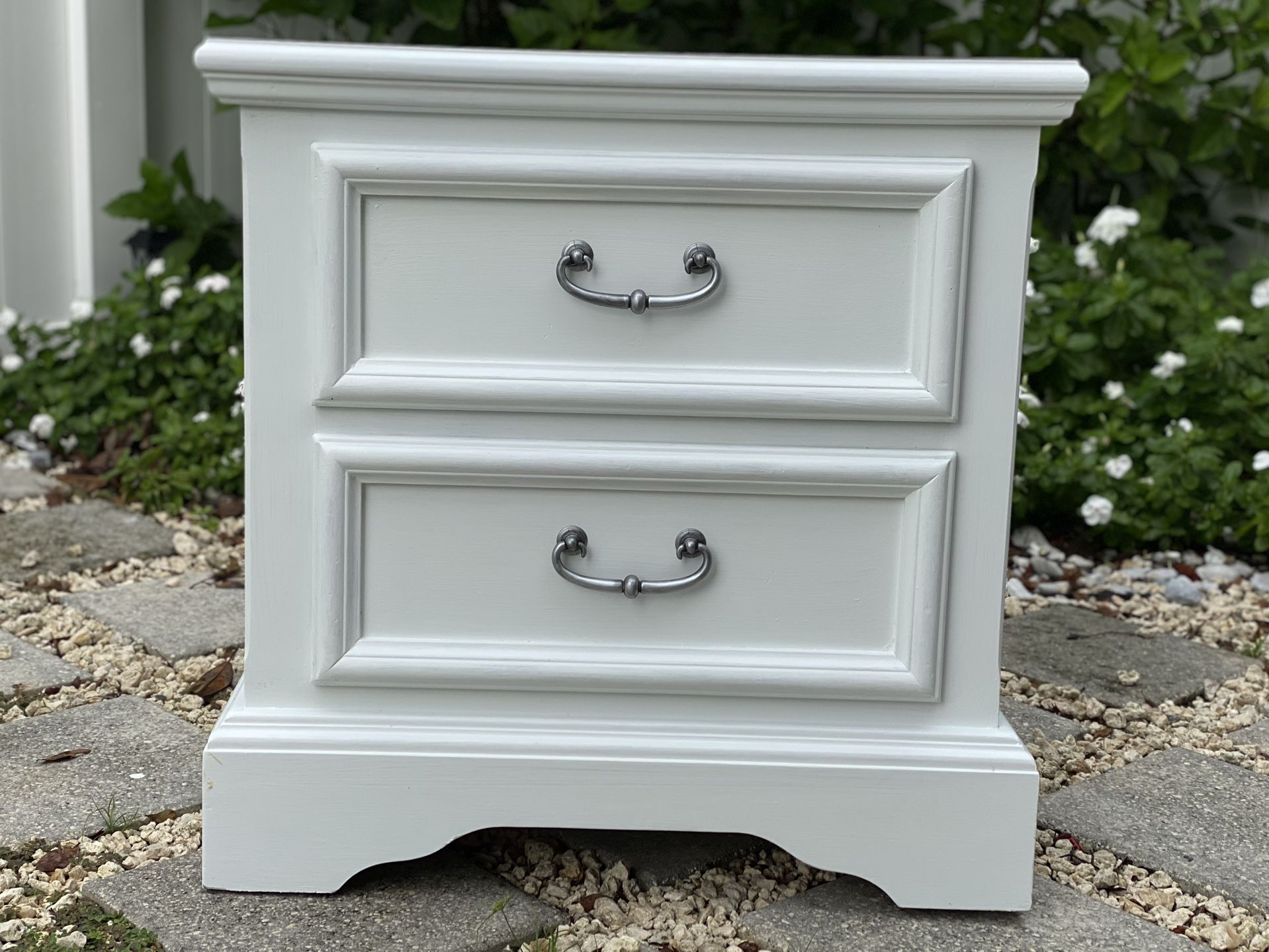 Single Solid Wood Hand Painted Nightstand