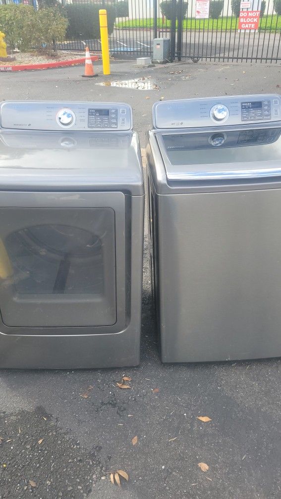 SAMSUNG HE WASHER ELECTRIC DRYER SET WORKS GREAT CAN DELIVER ANYWHERE