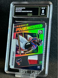 2021 Donruss Optic 🔥 Nico Collins 🔥 Rookie Phenom Prime Prizm 3/50 GMA 8 NM-MT 💎 - Houston Texans