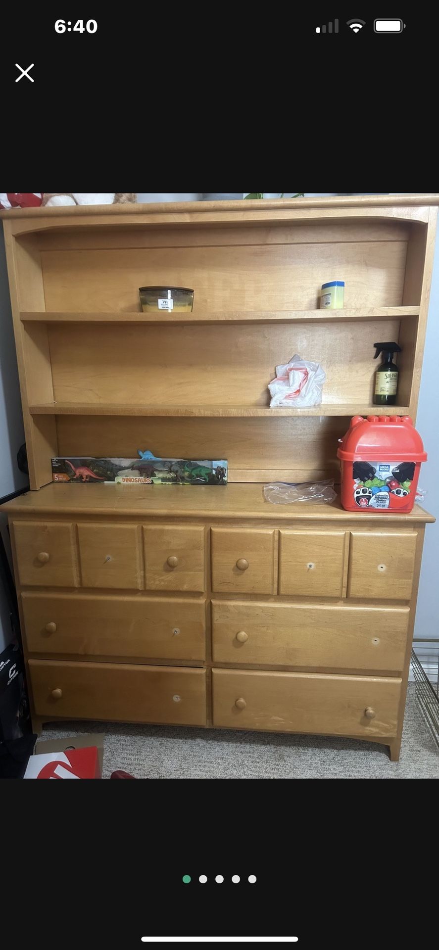 Dresser With Shelving On Top