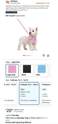 Dog harness and leash