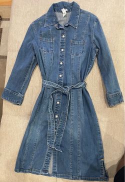 Old Navy Denim Button-Down Shirt Dress with Belt