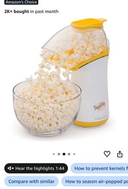 Presto 04820 PopLite Hot Air Popcorn Popper