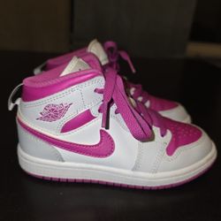 KIDS AIR JORDAN 1 MID PS FIERCE PINK 12C