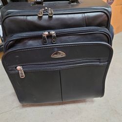 Samsonite Leather Rolling Office Luggage School Laptop Rolling Luggage 