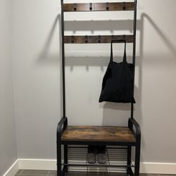 Coat Rack with Shoe Bench/ Entryway Bench