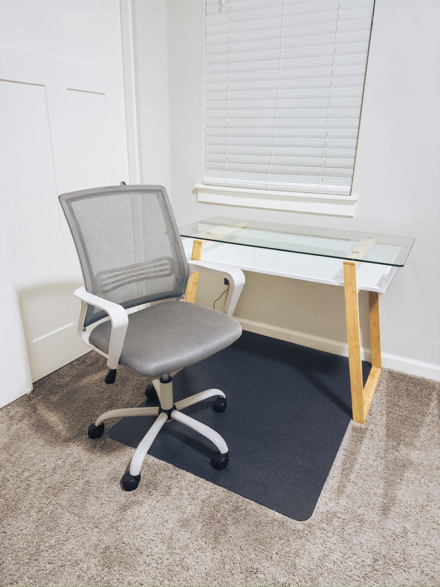 For sale: Office Desk, Chair, and Mat - $120