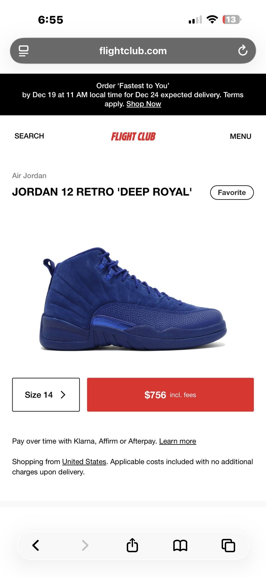 Air Jordan 12 Retro “Deep Royal”