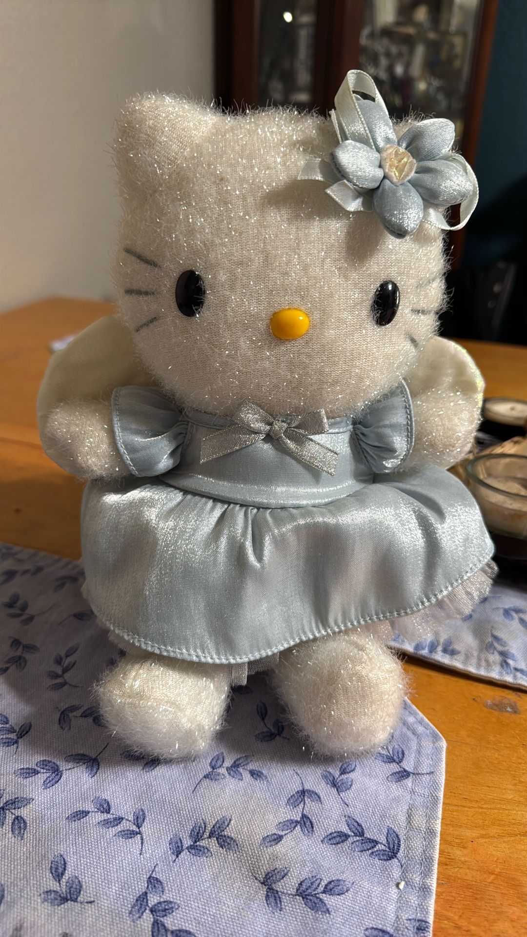 Vintage Hello Kitty Blue Angel Plush