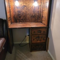 Solid Wood Desk With Chair
