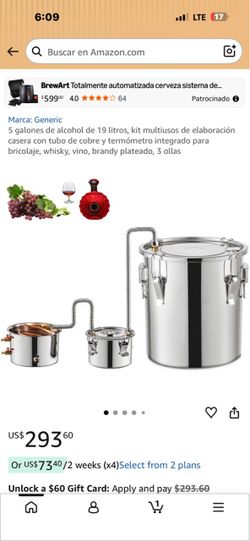 19L Home Distilling Kit with Copper Tube