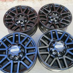 F250 OEM  Black Wheels And Tires