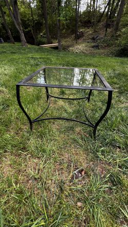 Metal & Glass Patio Table