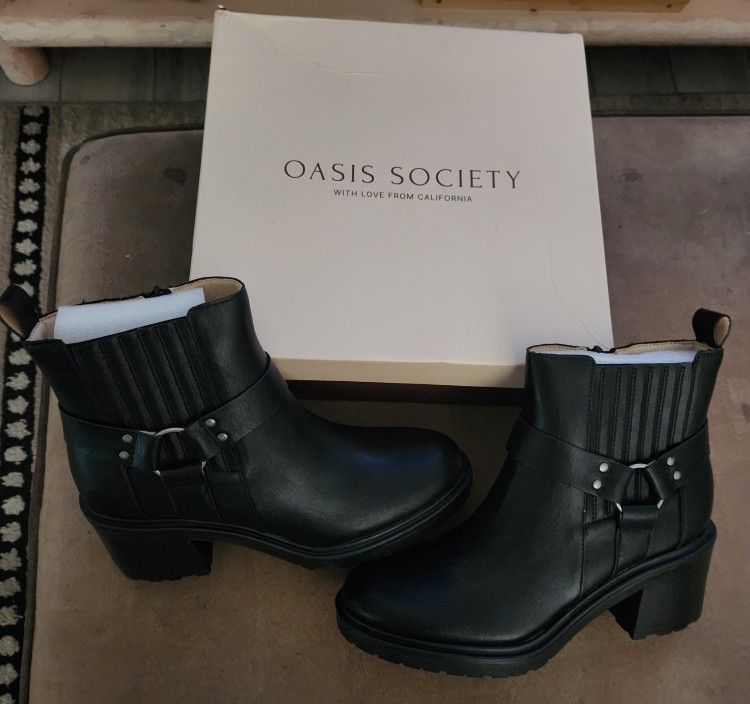 Oasis Society Women's Black Boots Size 8 Brand New